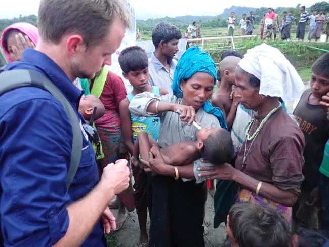 Backpacker Medics, the Aussie volunteers who are in Bangladesh helping Rohingya refugees. Picture: Backpacker Medics