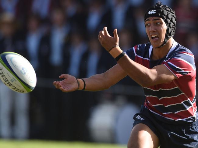 The GPS Rugby grand final between TSS and Ipswich Grammar School. TSS"s Syris Schmidt. (Photo/Steve Holland)