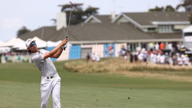 Min Woo Lee at the 2022 Australian Open Golf at the Victoria Golf Club. Picture: Michael Klein