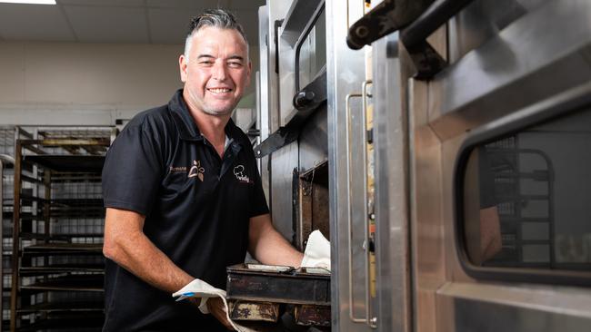 Darren Clark at the NT Bakery. Picture: Emma Murray