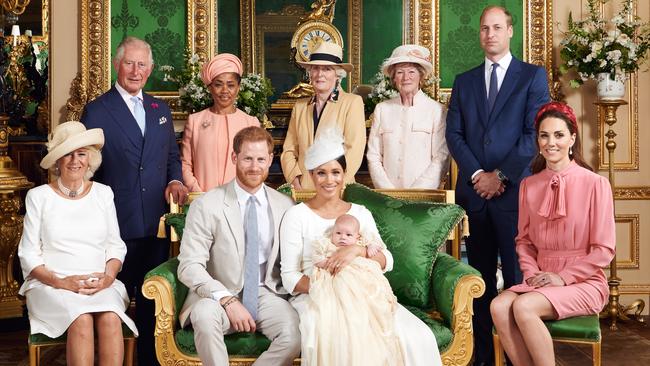 The Queen and Prince Philip were notably absent from Archie’s christening. Picture: Chris Allerton/SussexRoyal via Getty Images