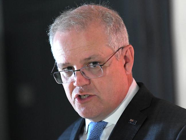 SYDNEY, AUSTRALIA - NewsWire Photos September 17, 2020: Prime Minister Scott Morrison attends a walk through at BlueScope Steel in Port Kembla.Picture: NCA NewsWire / Simon Bullard.