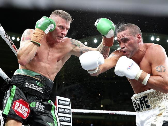 Danny Green v Anthony Mundine. Picture Sarah Reed