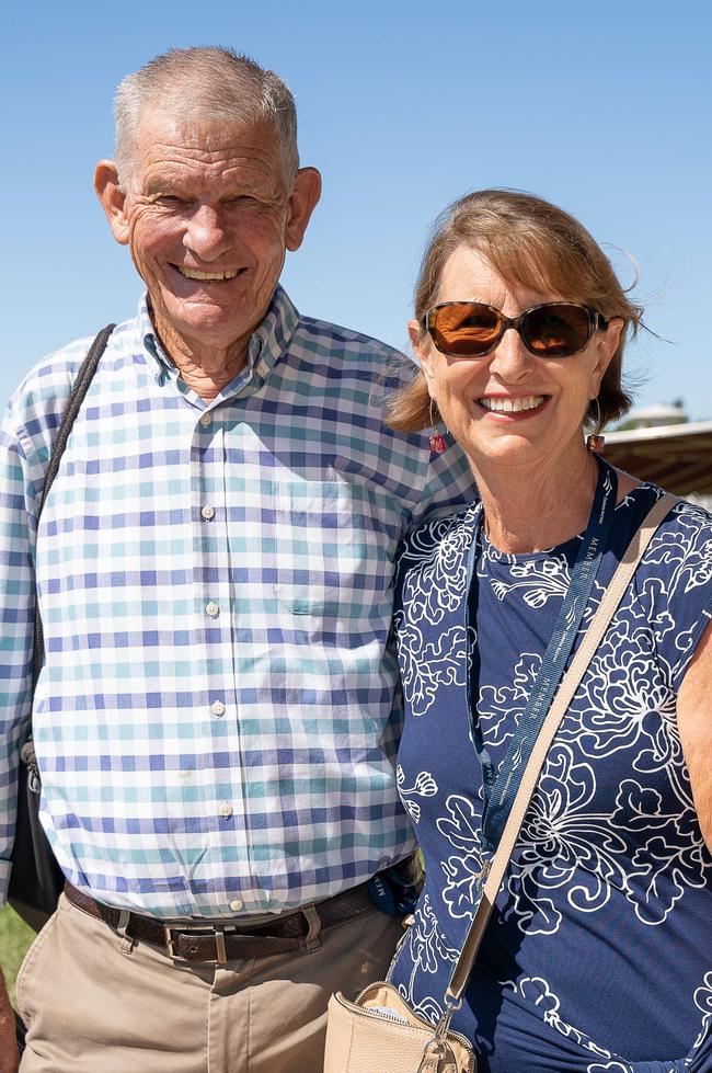 Geoff Hunter and Hilary Hunter at the 2023 Darwin Cup Carnival Guineas Day. Picture: Pema Tamang Pakhrin