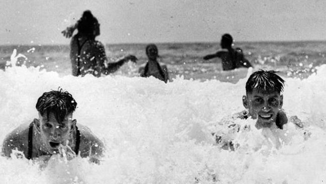 Jack Brinkley and Joe Doniger swimming together just prior to the shark attack.