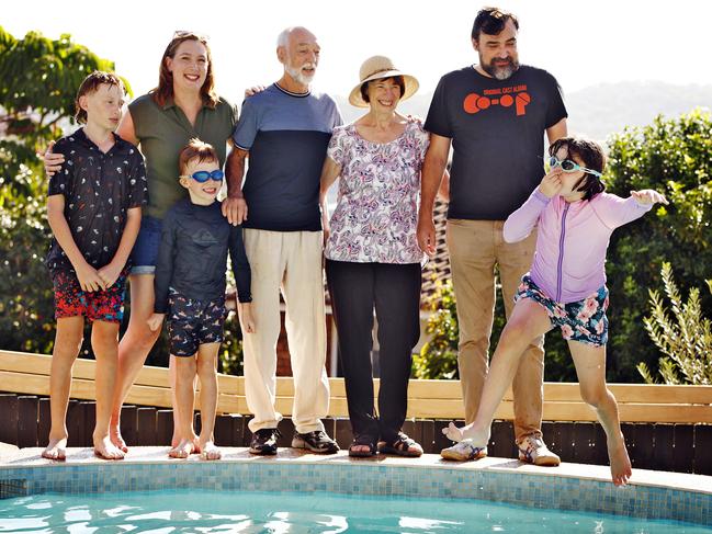 Tthe Jones family in Warriewood. Picture: Sam Ruttyn