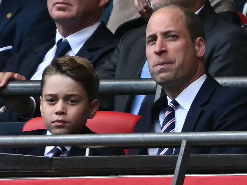 George is a big football fan, just like William. Picture: Ben Stansall / AFP