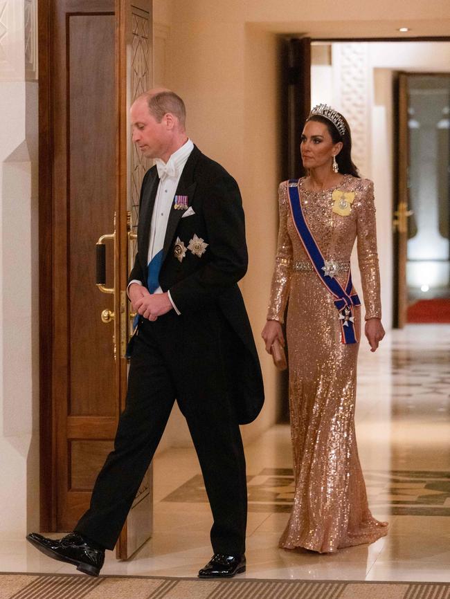 Prince William and Princess Catherine made an unannounced appearance at the royal ceremony in Amman. Picture: Jordanian Royal Palace / AFP.