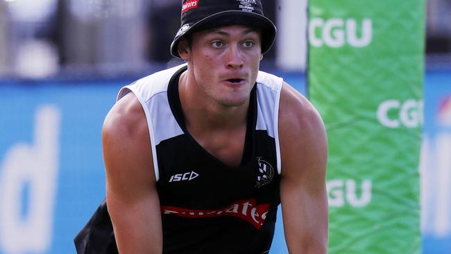 Darcy Moore will play in a VFL practice match on Friday. Picture: Michael Klein