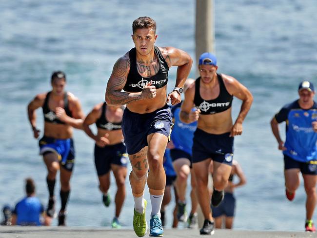 Kaysa Pritchard during a time trial run from Soldiers Beach to Norah Head Lighthouse on the NSW Central Coast. Picture: Troy Snook