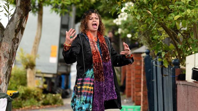 A female supporter at Bendigo St. Picture: David Smith.