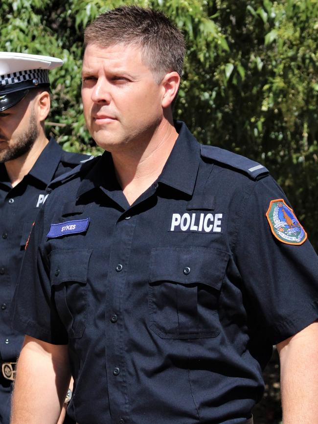 Constable Mark Sykes outside court. Picture: Jason Walls