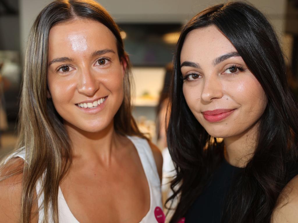 Brittany Bell and Zoe Constandinou at the Beyond the Boardroom event by Busy Girls Social Club at Hismile HQ for Gold Coast at Large. Picture: Portia Large.