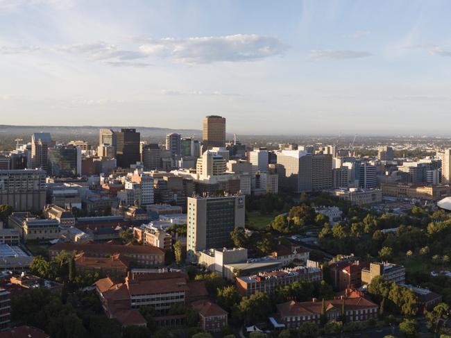 Panoramic Aerials taken of the Adelaide CBD. Picture Simon Cross