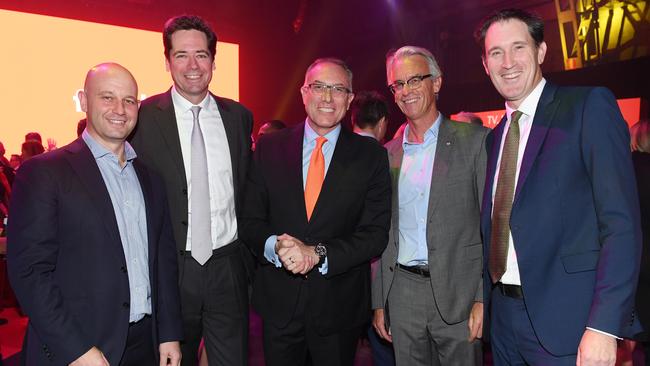 Sports bigwigs at the Foxtel 4K launch. (Belinda Rolland)