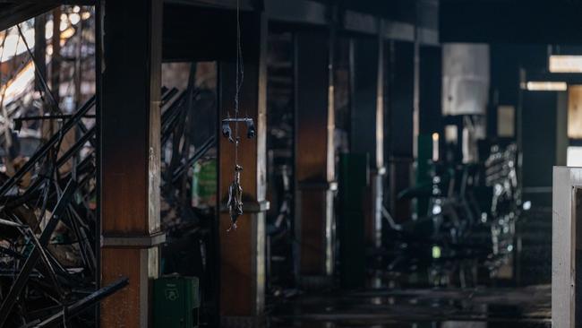 The inside of the shopping centre has been gutted. Photo: Naomi Jellicoe