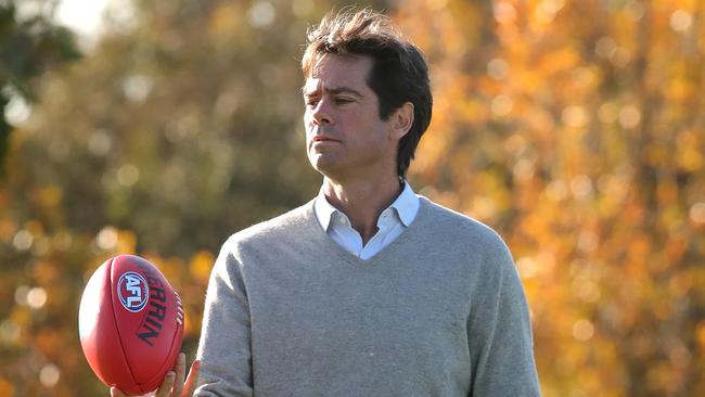 AFL chief executive Gillon McLachlan has ridden out the most tumultuous time in the game’s history. Picture: Stuart McEvoy