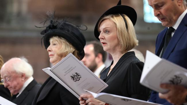 Prime Minister Liz Truss during a Service of Reflection. Picture: Getty Images