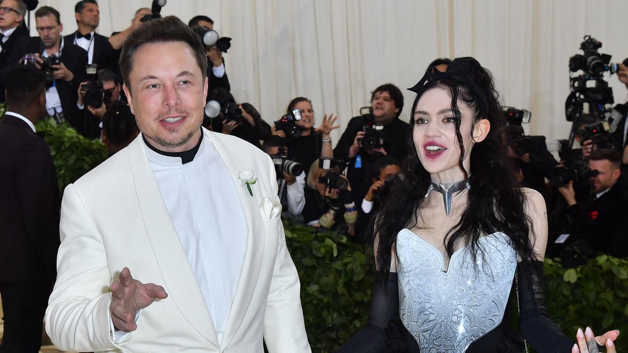 Grimes and Musk at the 2018 Met Gala. Picture: AFP