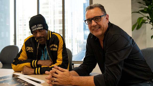 Snoop Dogg with Treasury Wine Estates CEO Tim Ford.