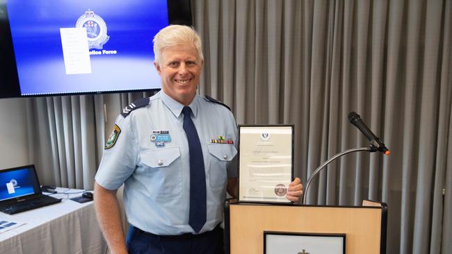 Coffs/ Clarence police awards ceremony at Coffs Harbour Police Station.Leading Senior Constable Richard Allison, CRP at Diggers Beach rescue 17 Dec 2017. 07 NOV 2018