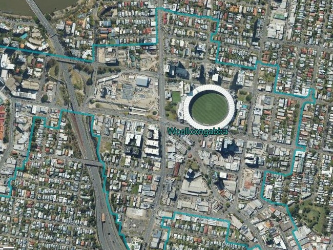 The Woolloongabba PDA regulatory map. Picture: Economic Development Queensland