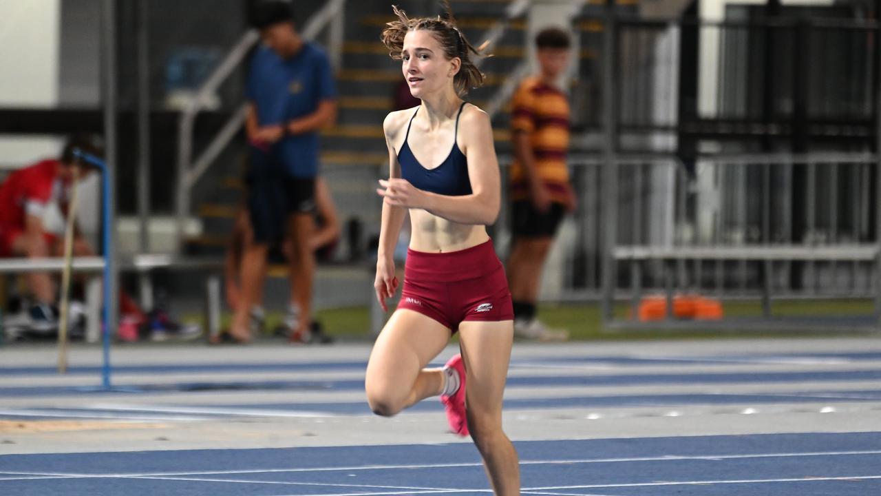 Action from the Queensland All Schools track and field championships at QSAC. Picture, John Gass