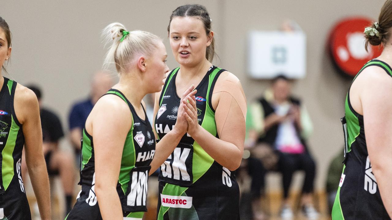 Millie Watt (left) and Natalie Bullpitt of Darling Downs Panthers.