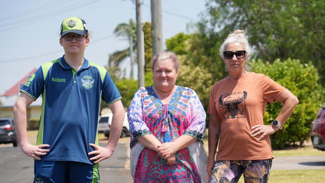 Rockville residents Kieran and Tanta Atkins, and Gypsy Suhr, were shocked to hear a neighbour was attacked with a tomahawk in the early hours of Wednesday, October 18.