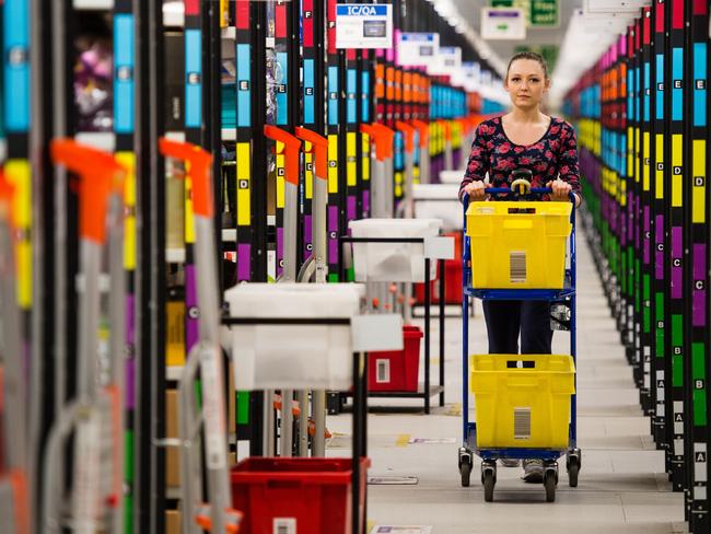 The Amazon Fulfilment Centre prepares for the Black Friday sales. Picture: Jeff Spicer/Getty Images