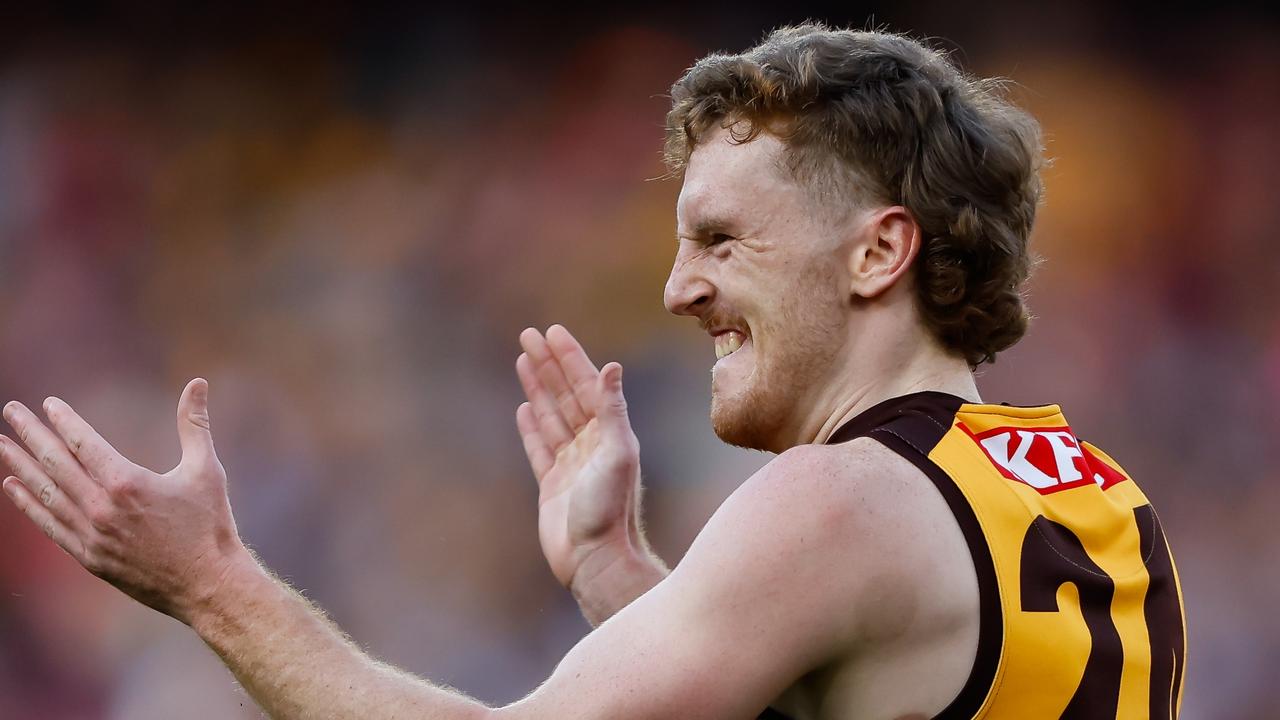 Denver Grainger-Barras could be on his way out of Hawthorn. (Photo by Dylan Burns/AFL Photos via Getty Images)