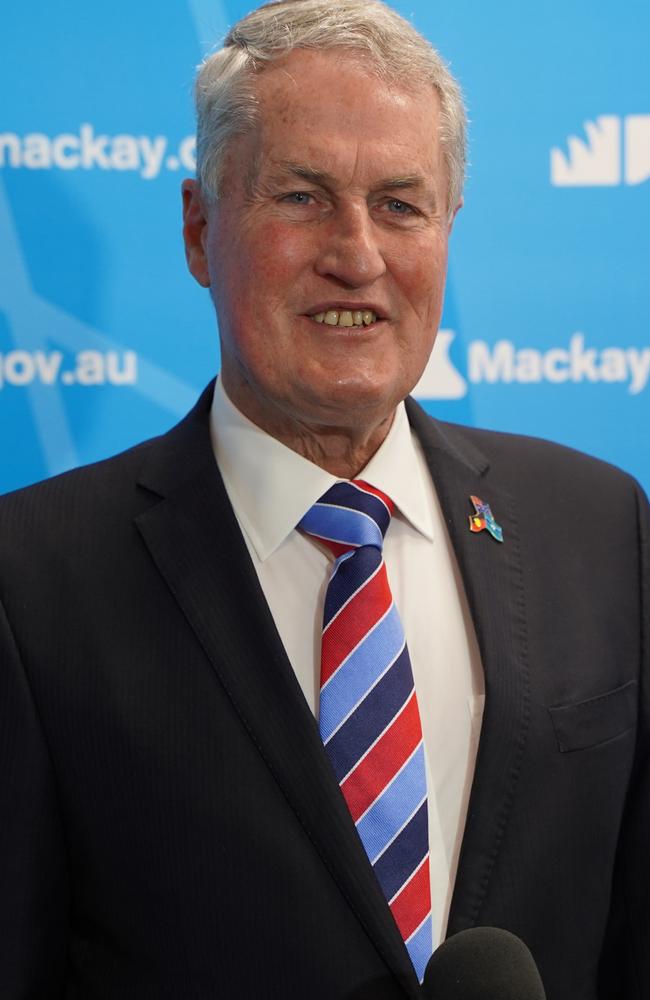 Mackay Mayor Greg Williamson is pushing for flood levee money in the lead up to the Federal Election. Picture: Heidi Petith