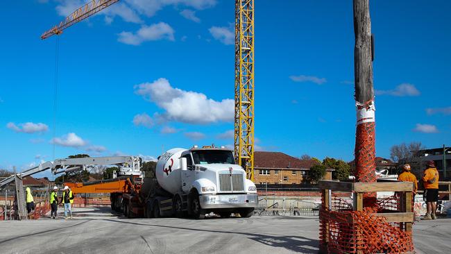 A residential building site on the northern suburbs of Sydney. Picture: Gaye Gerard