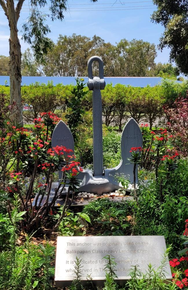 An anchor on display at Caloundra. Photo: RSL