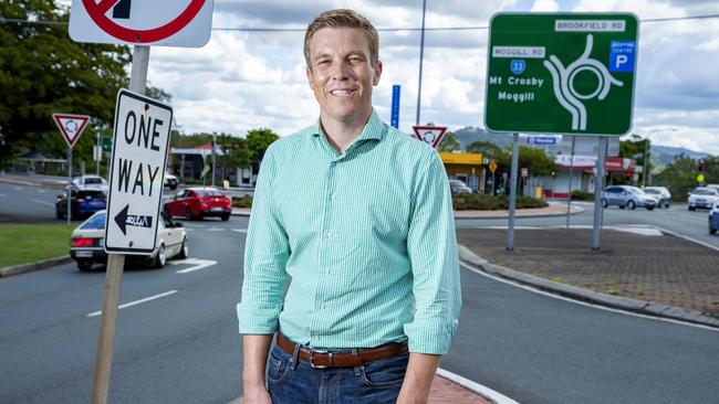 Federal election candidate for the seat of Ryan, Julian Simmonds, resigned from Brisbane City Council when the federal election was called. Picture: AAP/Richard Walker