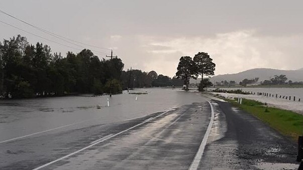 Flooding at Bolong Road on Monday morning. Picture: supplied.