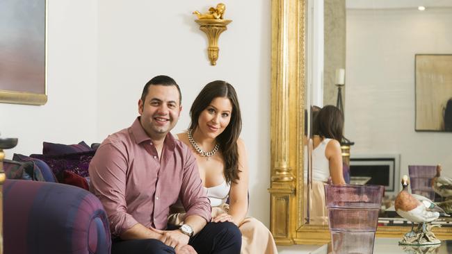 Houssam Abiad and his wife Ava in their Hyde Park Home. Photo: Nick Clayton