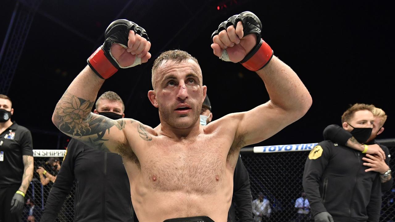 Alex Volkanovski has lifted his earnings inside the UFC Octagon. Picture: Jeff Bottari/AFP