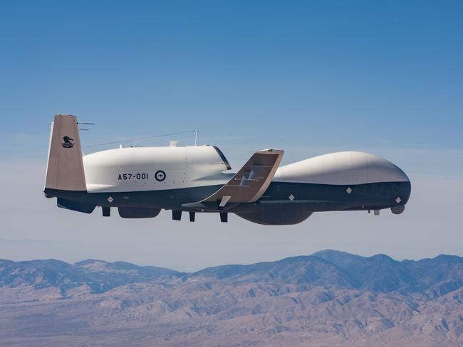 In November 2023, Northrop Grumman Corporation successfully completed the first flight of Australia’s multi-intelligence MQ-4C Triton uncrewed high altitude and long endurance maritime surveillance aircraft in California. Picture: Supplied,