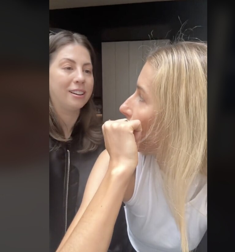 Two Australian friends holidaying in Paris shared an unsettling TikTok video documenting their arrival. Picture: Supplied.