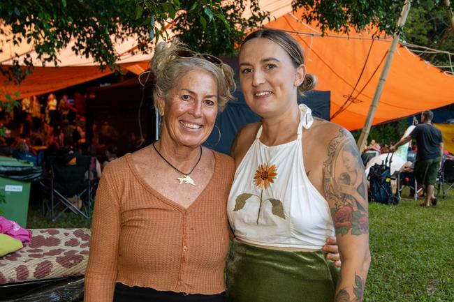 Sharon Morgan from East Mackay and Erin Morgan from Andergrove at Wintermoon Festival at Mount Charlton.Picture: Michaela Harlow