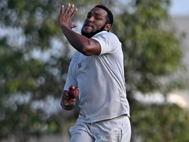 Sydenham-HillsideÃs Stefan King during the VTCA Sydenham-Hillside v PEGS cricket match in Hillside, Saturday, Feb. 11, 2023.Picture: Andy Brownbill