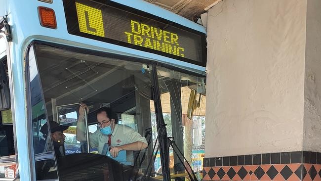Commenters wondered whether the driver would pass his test. Picture: Facebook.