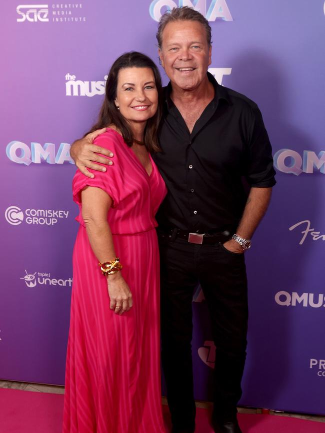 Troy Cassar-Daley with his other love, wife Laurel Edwards. Picture: Steve Pohlner
