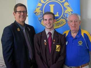 LIONS PRIDE: Lions Youth of the Year Dalby Club co-ordinator Roger Henderson, winner Daniel Scott and Lions District Chairman for Youth of the Year Roley McAtee. Picture: Sam Flanagan