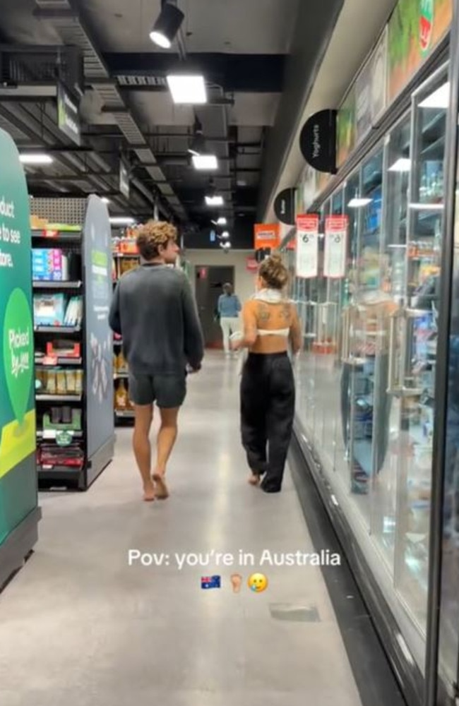 Our habit of going barefoot down under has come under scrutiny. Picture: TikTok