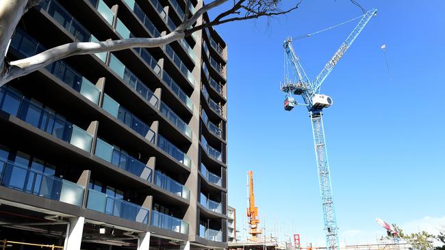 Apartments built and under construction in Melbourne suburb of Doncaster. (Picture: Mike Keating)