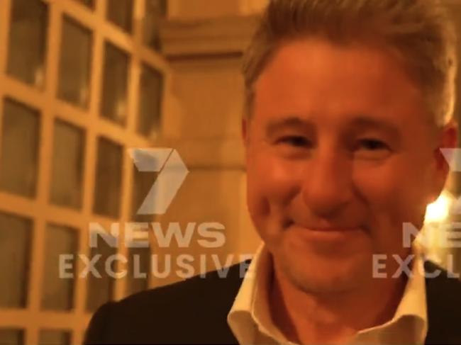 Nine CEO Mike Sneesby refuses to answer questions as newspaper reporters strike over pay as Olympics starts Picture : 7 News