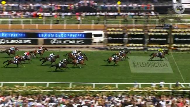 Without a Fight was a clear winner in the Melbourne Cup. Picture: Channel 10