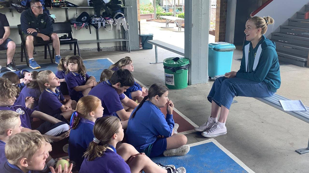 Harriet Hudson: Warwick Olympic medallist visits Wheatvale State School ...